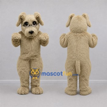 Custom Cream Shaggy Dog Mascot Costume Adult Full Body Suit for Pet Events