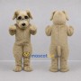 Custom Cream Shaggy Dog Mascot Costume Adult Full Body Suit for Pet Events