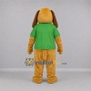Custom Tan and Green Dog Mascot Costume Adult Full Body Suit for School Events Custom Tan and Green Dog Mascot Costume Adult Full Body Suit for School Events