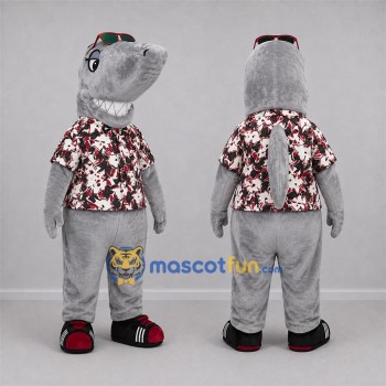 Custom Gray Shark Mascot Costume Adult Full Body Suit for Summer Events