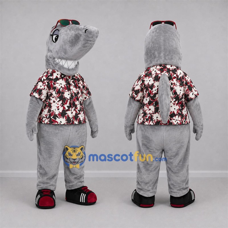 Custom Gray Shark Mascot Costume Adult Full Body Suit for Summer Events Custom Gray Shark Mascot Costume Adult Full Body Suit for Summer Events