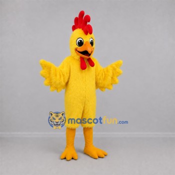Custom Yellow and Red Rooster Mascot Costume Adult Full Body Suit for Farm Events Custom Yellow and Red Rooster Mascot Costume Adult Full Body Suit for Farm Events