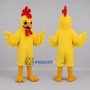 Custom Yellow and Red Rooster Mascot Costume Adult Full Body Suit for Farm Events