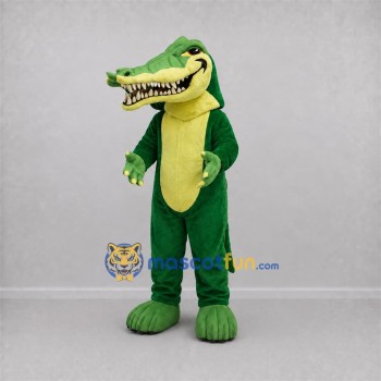 Custom Green and Yellow Crocodile Mascot Costume Adult Full Body Suit for Wildlife Events Custom Green and Yellow Crocodile Mascot Costume Adult Full Body Suit for Wildlife Events