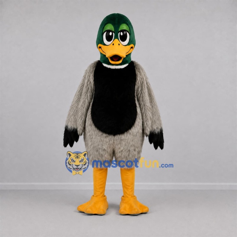 Custom Green and Gray Mallard Duck Mascot Costume Adult Full Body Suit for Nature Events Custom Green and Gray Mallard Duck Mascot Costume Adult Full Body Suit for Nature Events