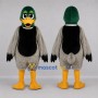 Custom Green and Gray Mallard Duck Mascot Costume Adult Full Body Suit for Nature Events