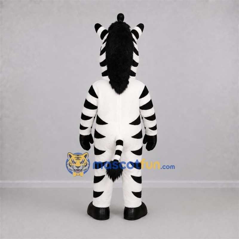 Custom Black and White Zebra Mascot Costume Adult Full Body Suit for Wildlife Events Custom Black and White Zebra Mascot Costume Adult Full Body Suit for Wildlife Events