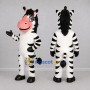 Custom Black and White Zebra Mascot Costume Adult Full Body Suit for Wildlife Events