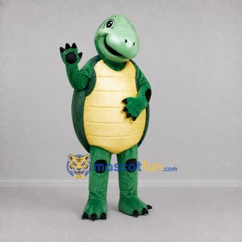 Custom Green and Yellow Turtle Mascot Costume Adult Full Body Suit for Nature Events