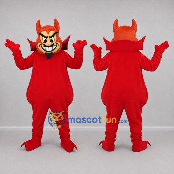 Custom Red Devil Mascot Costume Adult Full Body Suit for Halloween Events
