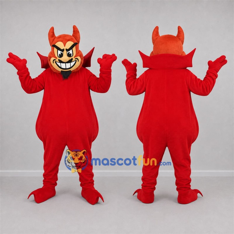 Custom Red Devil Mascot Costume Adult Full Body Suit for Halloween Events Custom Red Devil Mascot Costume Adult Full Body Suit for Halloween Events