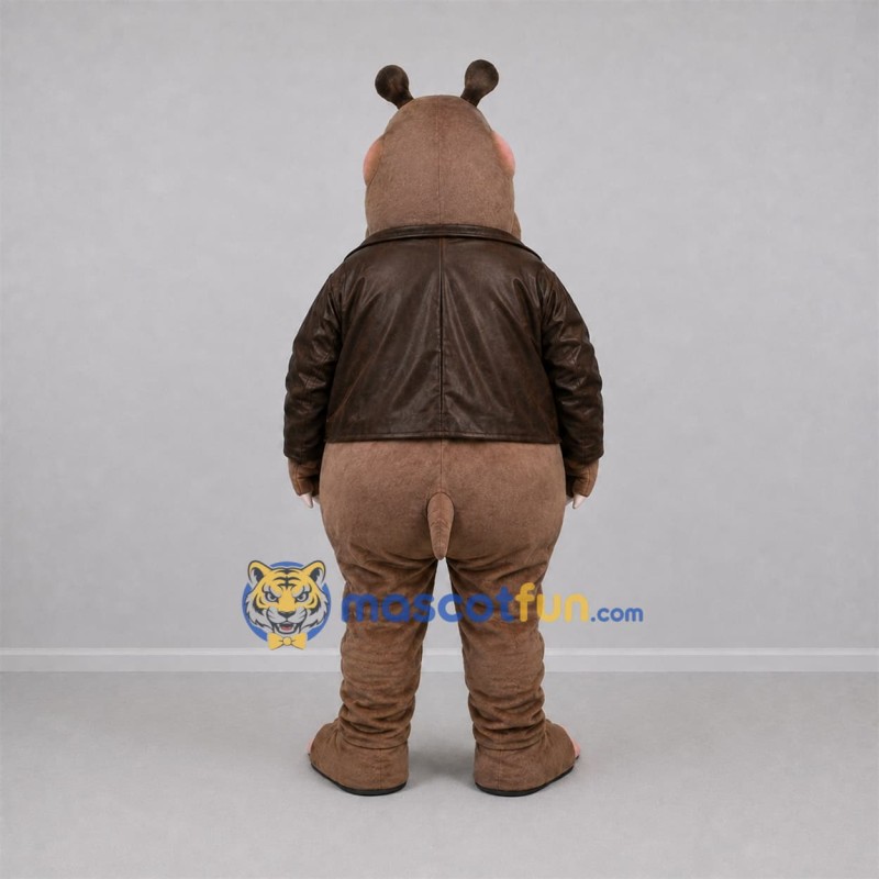 Custom Brown Hippo Mascot Costume Adult Full Body Suit for Stage Performances Custom Brown Hippo Mascot Costume Adult Full Body Suit for Stage Performances