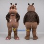 Custom Brown Hippo Mascot Costume Adult Full Body Suit for Stage Performances