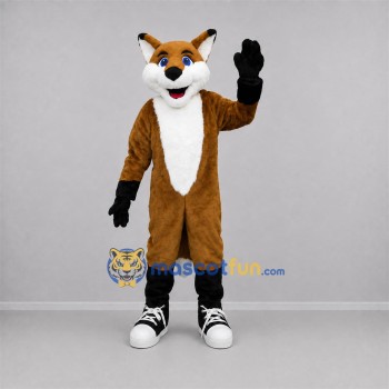 Custom Orange and White Fox Mascot Costume Adult Full Body Suit for Wildlife Events Custom Orange and White Fox Mascot Costume Adult Full Body Suit for Wildlife Events