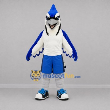 Custom Blue and White Blue Jay Mascot Costume Adult Full Body Suit for Sports Events