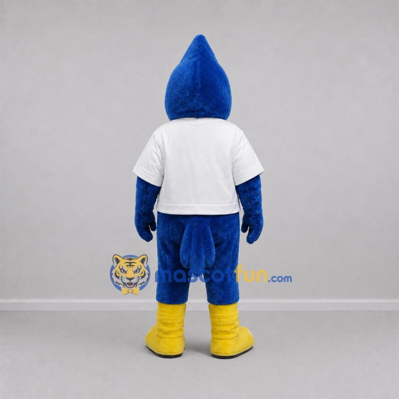 Custom Blue and Yellow Bird Mascot Costume Adult Full Body Suit for School Events Custom Blue and Yellow Bird Mascot Costume Adult Full Body Suit for School Events