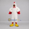 Custom White and Red Rooster Mascot Costume Adult Full Body Suit for Farm Events Custom White and Red Rooster Mascot Costume Adult Full Body Suit for Farm Events