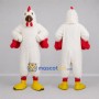 Custom White and Red Rooster Mascot Costume Adult Full Body Suit for Farm Events