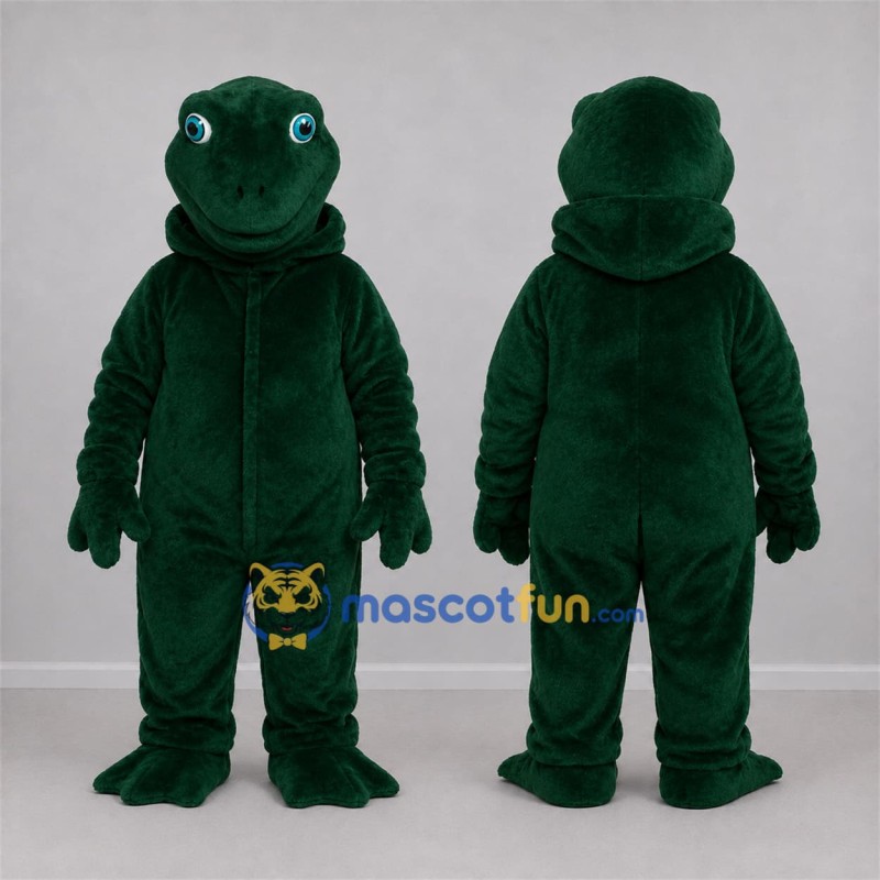 Custom Dark Green Frog Mascot Costume Adult Full Body Suit for Nature Events