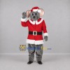 Custom Gray and Red Santa Mouse Mascot Costume Adult Full Body Suit for Christmas Events Custom Gray and Red Santa Mouse Mascot Costume Adult Full Body Suit for Christmas Events