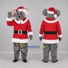 Custom Gray and Red Santa Mouse Mascot Costume Adult Full Body Suit for Christmas Events Custom Gray and Red Santa Mouse Mascot Costume Adult Full Body Suit for Christmas Events