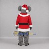 Custom Gray and Red Santa Mouse Mascot Costume Adult Full Body Suit for Christmas Events Custom Gray and Red Santa Mouse Mascot Costume Adult Full Body Suit for Christmas Events