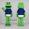 Custom Green and Blue Frog Prince Mascot Costume Adult Full Body Suit for Storytelling Events Custom Green and Blue Frog Prince Mascot Costume Adult Full Body Suit for Storytelling Events