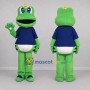 Custom Green and Blue Frog Prince Mascot Costume Adult Full Body Suit for Storytelling Events