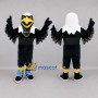 Custom Black and White Bald Eagle Mascot Costume Adult Full Body Suit for Sports Events