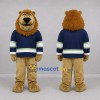 Custom Brown and Navy Blue Lion Mascot Costume Adult Full Body Suit for Sports Events Custom Brown and Navy Blue Lion Mascot Costume Adult Full Body Suit for Sports Events