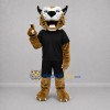Custom Tan and Black Lynx Mascot Costume Adult Full Body Suit for Sports Events Custom Tan and Black Lynx Mascot Costume Adult Full Body Suit for Sports Events
