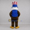 Custom Brown and Blue Patriot Eagle Mascot Costume Adult Full Body Suit for Patriotic Events
