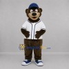 Custom Brown and White Baseball Bear Mascot Costume Adult Full Body Suit for Sports Events Custom Brown and White Baseball Bear Mascot Costume Adult Full Body Suit for Sports Events