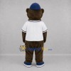 Custom Brown and White Baseball Bear Mascot Costume Adult Full Body Suit for Sports Events Custom Brown and White Baseball Bear Mascot Costume Adult Full Body Suit for Sports Events