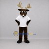 Custom Brown and White Deer Mascot Costume Adult Full Body Suit for School Events Custom Brown and White Deer Mascot Costume Adult Full Body Suit for School Events