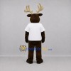 Custom Brown and White Deer Mascot Costume Adult Full Body Suit for School Events Custom Brown and White Deer Mascot Costume Adult Full Body Suit for School Events