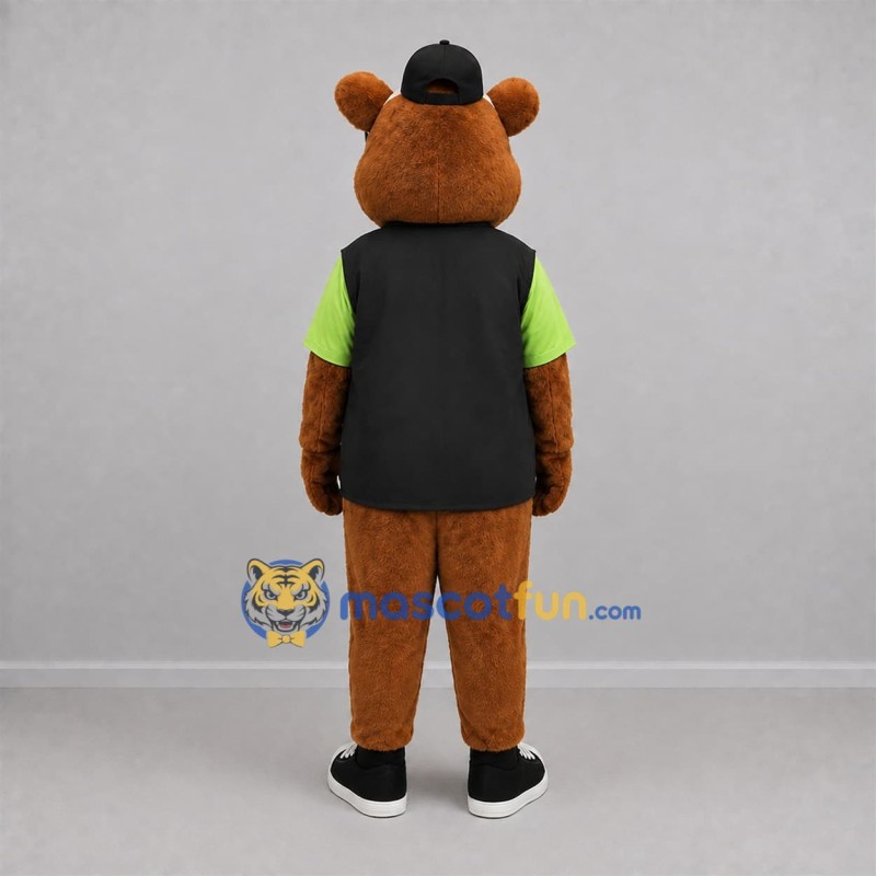 Custom Brown and Black Rodent Mascot Costume Adult Full Body Suit for School Events Custom Brown and Black Rodent Mascot Costume Adult Full Body Suit for School Events