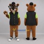 Custom Brown and Black Rodent Mascot Costume Adult Full Body Suit for School Events