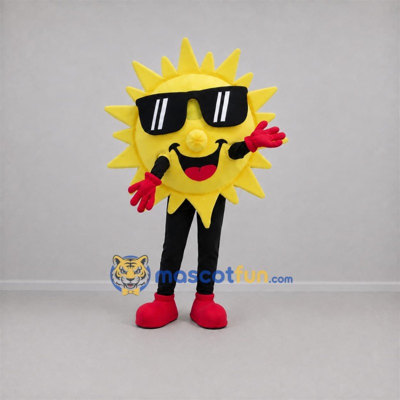 Custom Yellow Sun Mascot Costume Adult Full Body Suit for Summer Events Custom Yellow Sun Mascot Costume Adult Full Body Suit for Summer Events