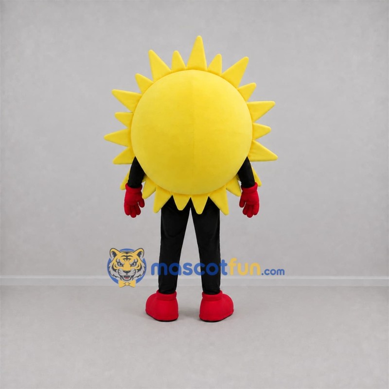 Custom Yellow Sun Mascot Costume Adult Full Body Suit for Summer Events Custom Yellow Sun Mascot Costume Adult Full Body Suit for Summer Events