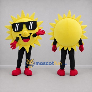 Custom Yellow Sun Mascot Costume Adult Full Body Suit for Summer Events