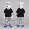 Custom Black and White Zebra Mascot Costume Adult Full Body Suit for School Events Custom Black and White Zebra Mascot Costume Adult Full Body Suit for School Events