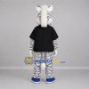 Custom Black and White Zebra Mascot Costume Adult Full Body Suit for School Events Custom Black and White Zebra Mascot Costume Adult Full Body Suit for School Events