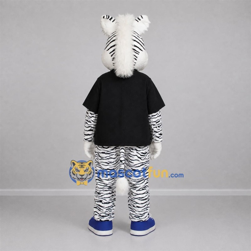 Custom Black and White Zebra Mascot Costume Adult Full Body Suit for School Events Custom Black and White Zebra Mascot Costume Adult Full Body Suit for School Events