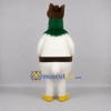Custom White and Green Cowboy Rooster Mascot Costume Adult Full Body Suit for Western Events Custom White and Green Cowboy Rooster Mascot Costume Adult Full Body Suit for Western Events