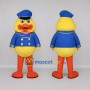 Custom Yellow and Blue Captain Duck Mascot Costume Adult Full Body Suit for Nautical Events