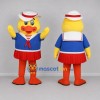 Custom Yellow and Blue Sailor Duck Mascot Costume Adult Full Body Suit for Nautical Events
