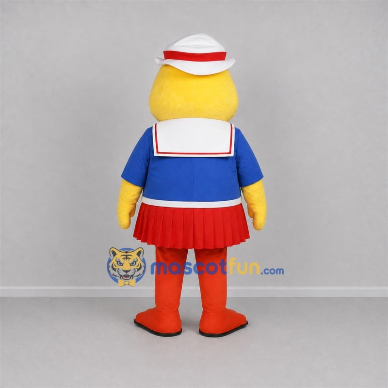 Custom Yellow and Blue Sailor Duck Mascot Costume Adult Full Body Suit for Nautical Events Custom Yellow and Blue Sailor Duck Mascot Costume Adult Full Body Suit for Nautical Events