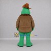 Custom Green and Brown Cowboy Crocodile Mascot Costume Adult Full Body Suit for Western Events
