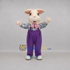 Custom Cream and Purple Easter Bunny Mascot Costume Adult Full Body Suit for Easter Events Custom Cream and Purple Easter Bunny Mascot Costume Adult Full Body Suit for Easter Events